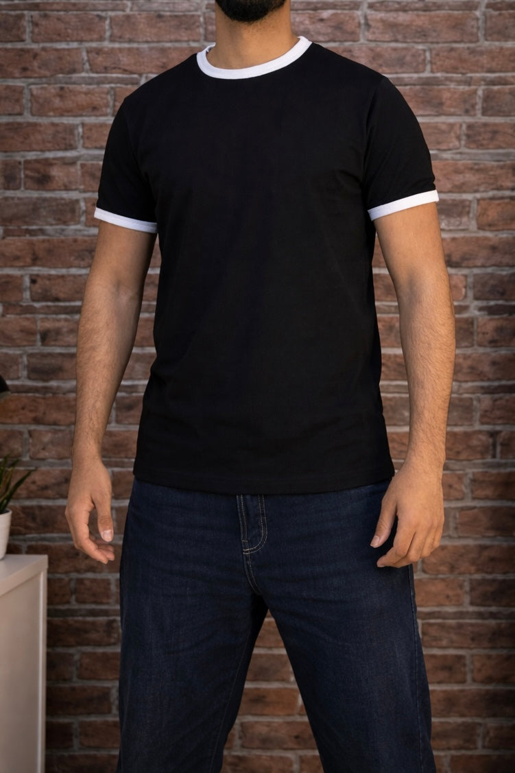 Ringer Tee/Black
