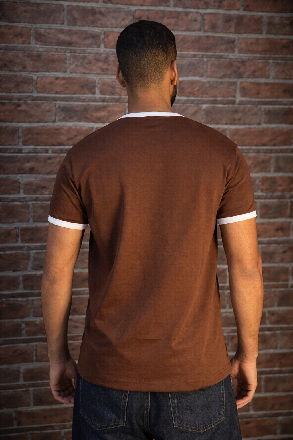 Ringer Tee/Brown