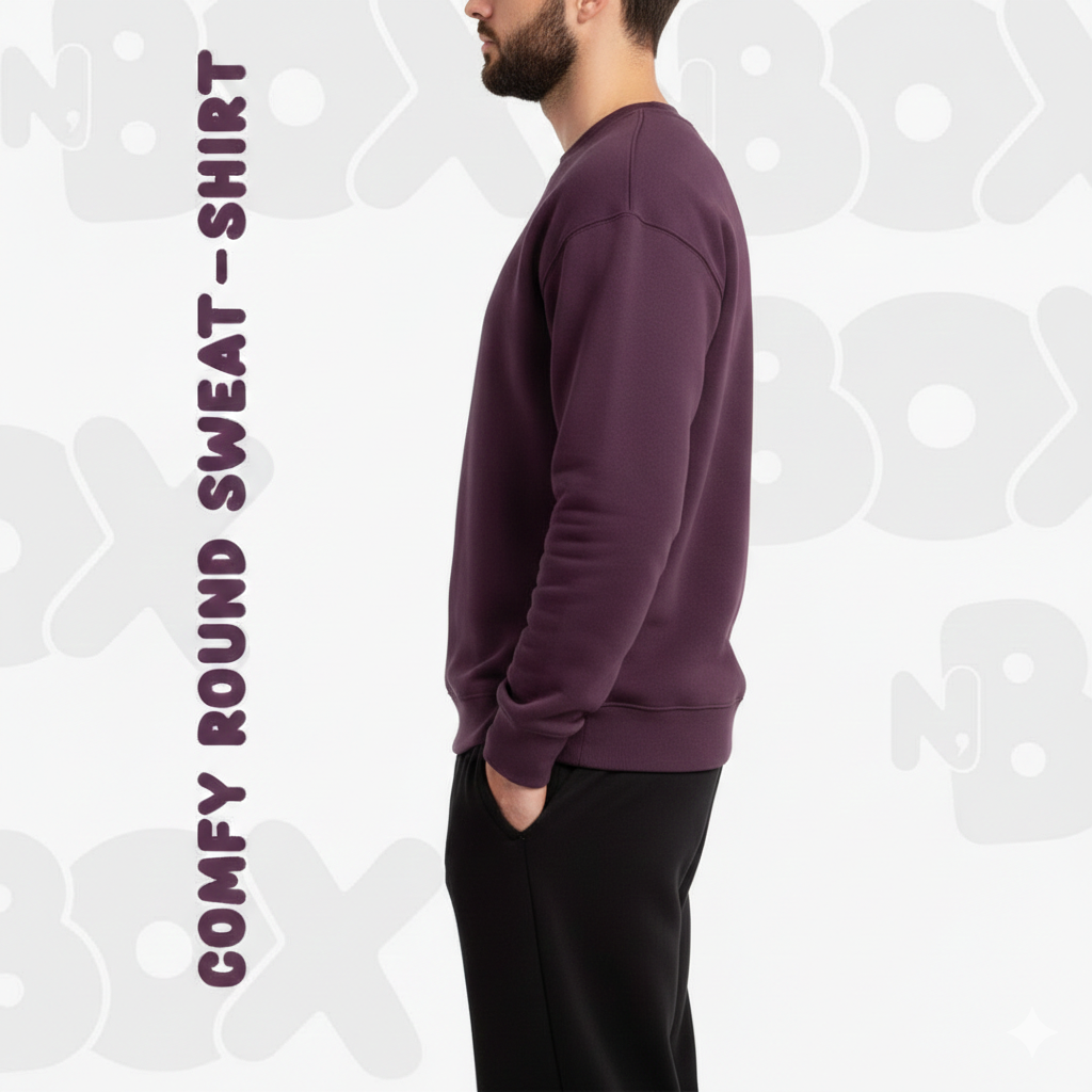 Oversized Sweatshirt - Muted Burgundy