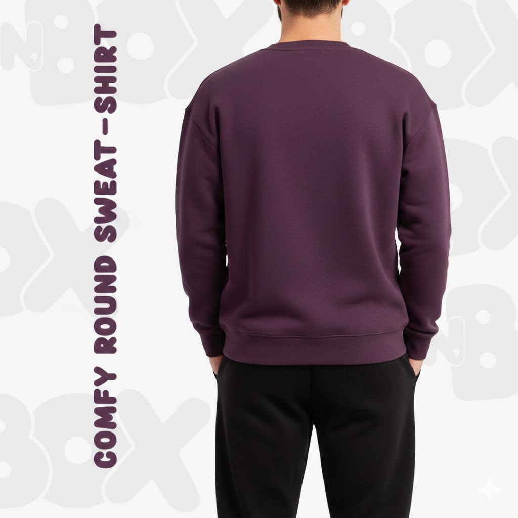 Oversized Sweatshirt - Muted Burgundy