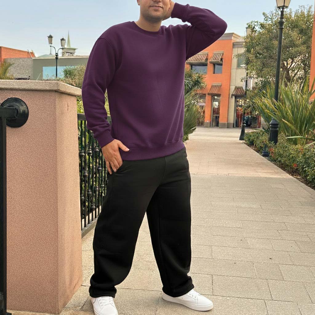 Oversized Sweatshirt - Muted Burgundy