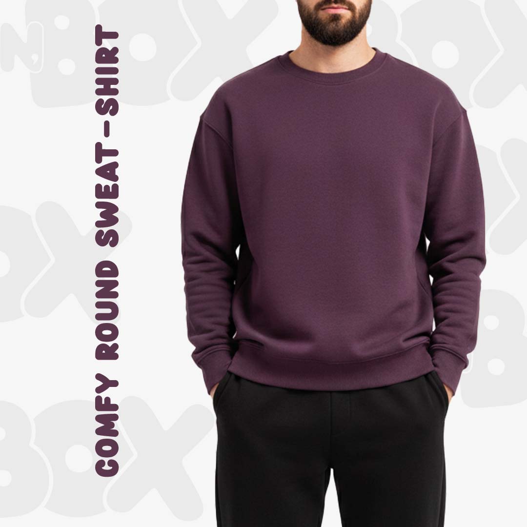 Oversized Sweatshirt - Muted Burgundy