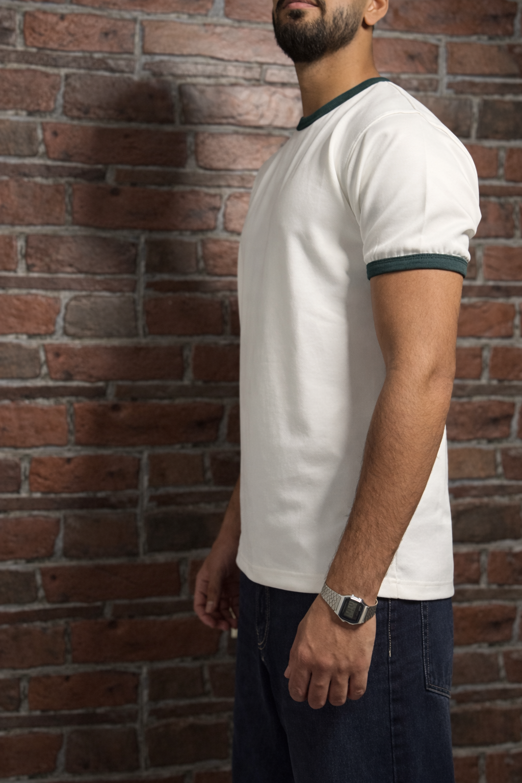 Ringer Tee/White